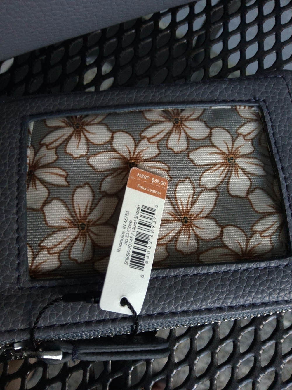 Vera Bradley Gray Faux Leather Shoulder Bag with Coin Pouch - Picture 7 of 9